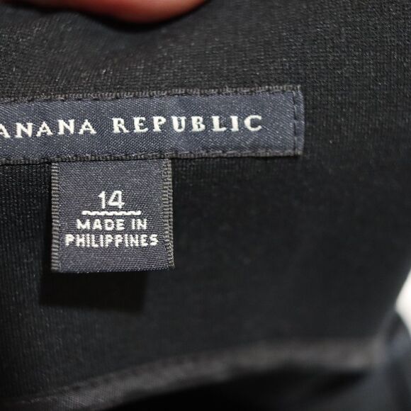 Banana Republic Black Tank Square Neck Mini Dress 14 Corporate Goth - Picture 14 of 15